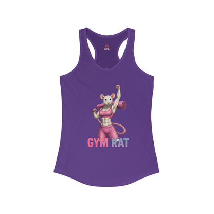 Gym Rat Women's Racerback Tank Top, Fitness Motivational Shirt, Cute Workout Top, Gift for Gym Lovers