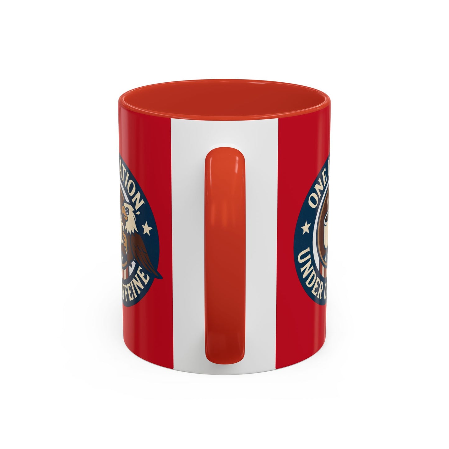 Patriotic Coffee Mug, One Nation Under Caffeine, USA Gift, Americana Mugs, Coffee Lovers Gift, Red White Blue Cup