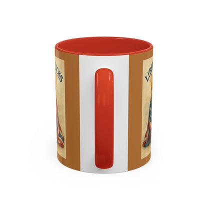 Liberty & Licks Corgi Mug | Cute Coffee Cup | Dog Lover Gift | Patriotic Drinkware | American Dog Mug | Animal Lover's Coffee Mug