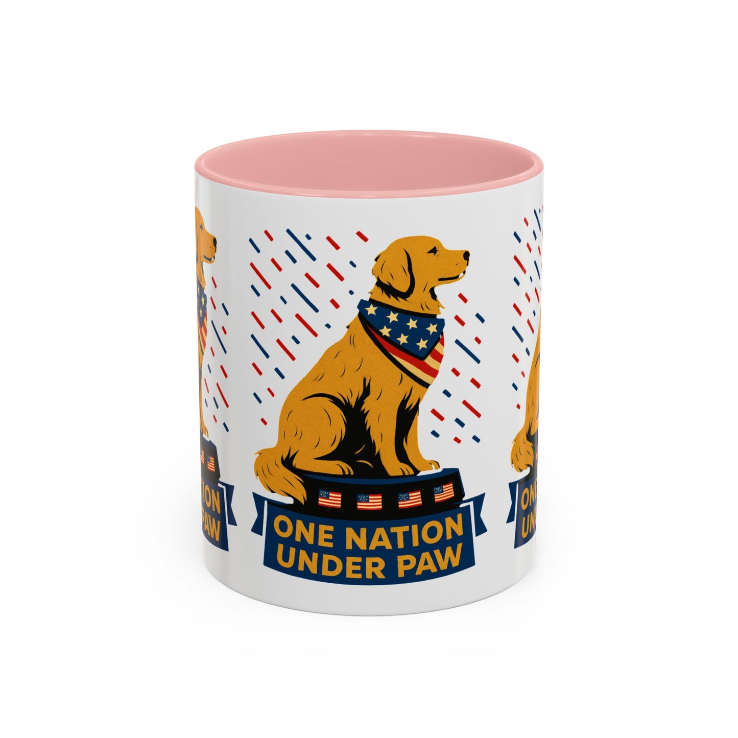 Patriotic Dog Coffee Mug for Dog Lovers, One Nation Under Paw Mug, 4th of July Gift, Animal Lover's Cup, USA Pride Mug