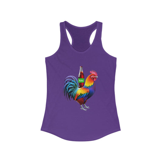 Colorful Koke On The Cock Graphic Womens Racerback Tank