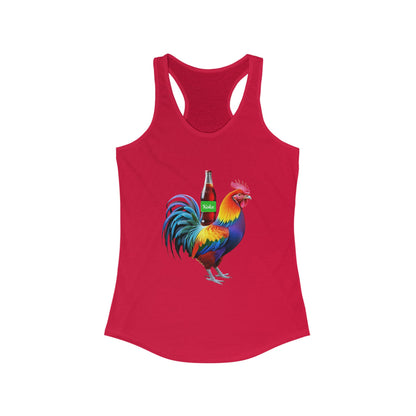 Colorful Koke On The Cock Graphic Womens Racerback Tank