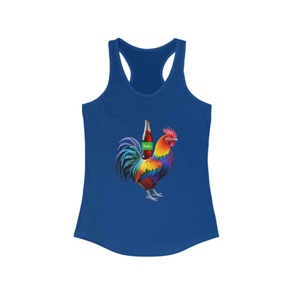 Colorful Koke On The Cock Graphic Womens Racerback Tank