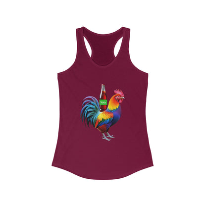 Colorful Koke On The Cock Graphic Womens Racerback Tank