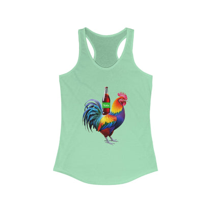 Colorful Koke On The Cock Graphic Womens Racerback Tank