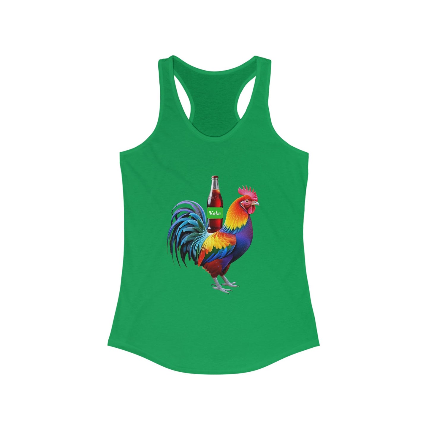 Colorful Koke On The Cock Graphic Womens Racerback Tank