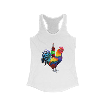 Colorful Koke On The Cock Graphic Womens Racerback Tank