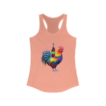 Colorful Koke On The Cock Graphic Womens Racerback Tank