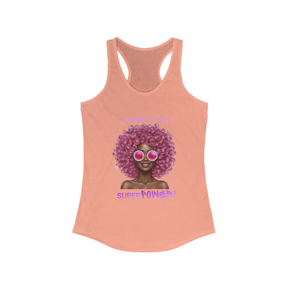 Tank Top - Women's Ideal Racerback Tank - 'Fashion Is My Superpower'