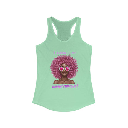 Tank Top - Women's Ideal Racerback Tank - 'Fashion Is My Superpower'