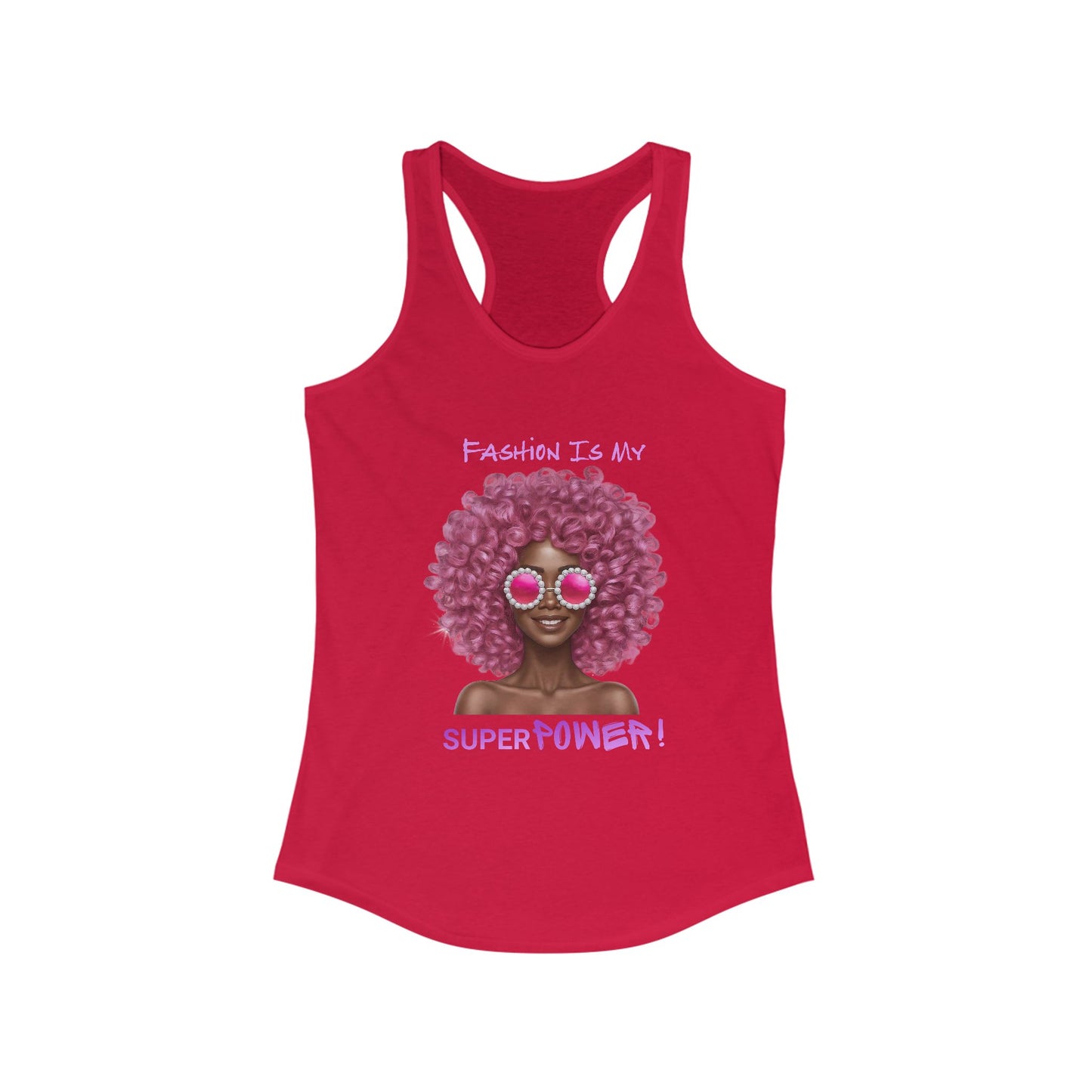 Tank Top - Women's Ideal Racerback Tank - 'Fashion Is My Superpower'