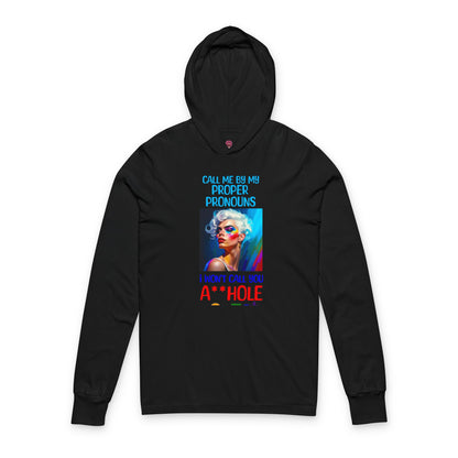 Pride Graphic Hoodie Tee: Call Me by My Proper Pronouns