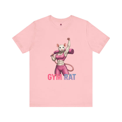 Gym Rat Unisex Tee, Fitness Motivational Shirt, Cute Workout Top, Gift for Gym Lovers, Funny Exercise Apparel