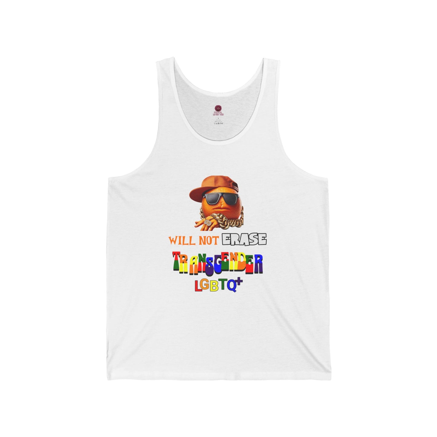 The  Orange Man Will Not Erace Ttansgender Unisex Tank Top