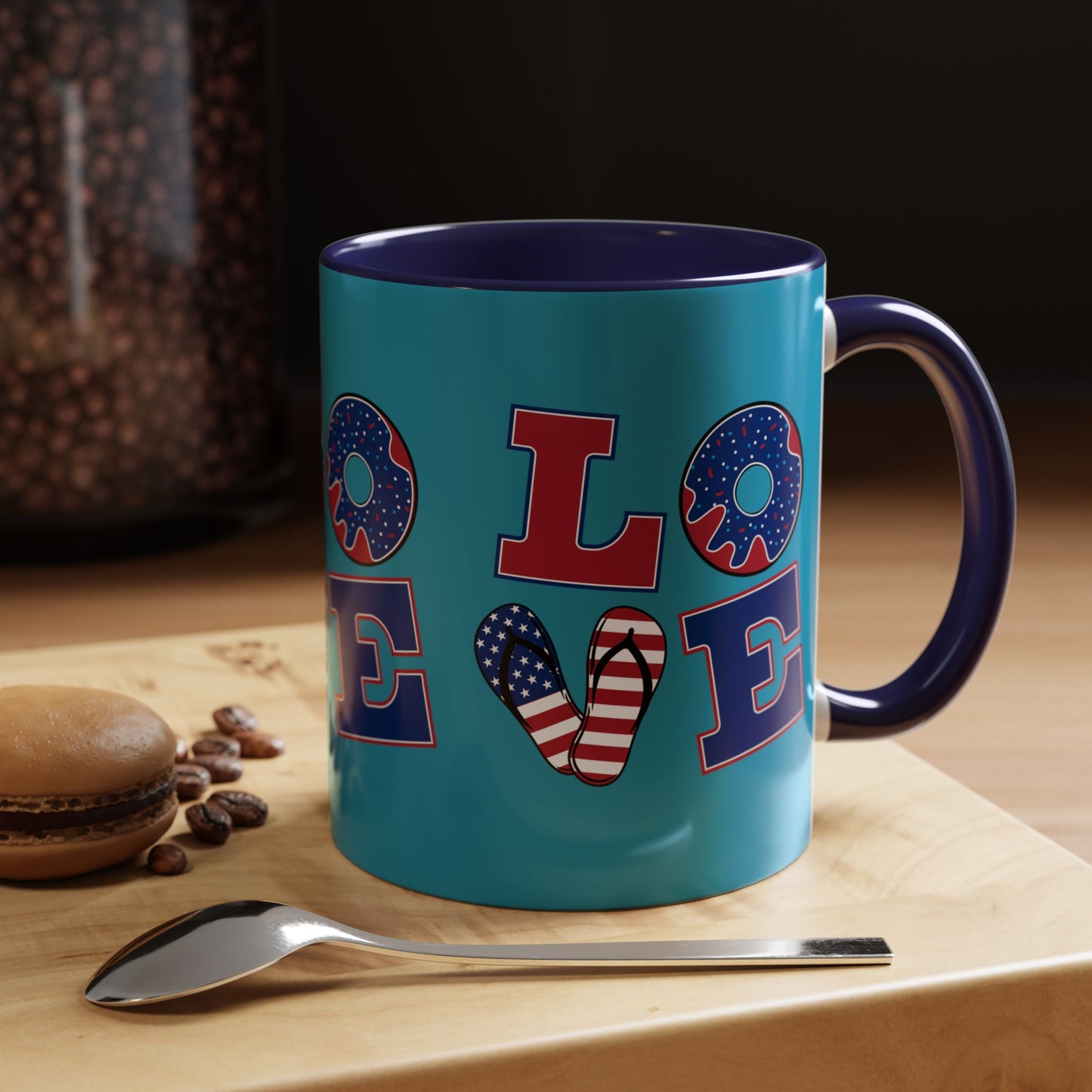 Patriotic Love Coffee Mug | 4th of July Gift, Fun Kitchen Decor, Custom Drinkware for Coffee Lovers, Unique Gift Idea