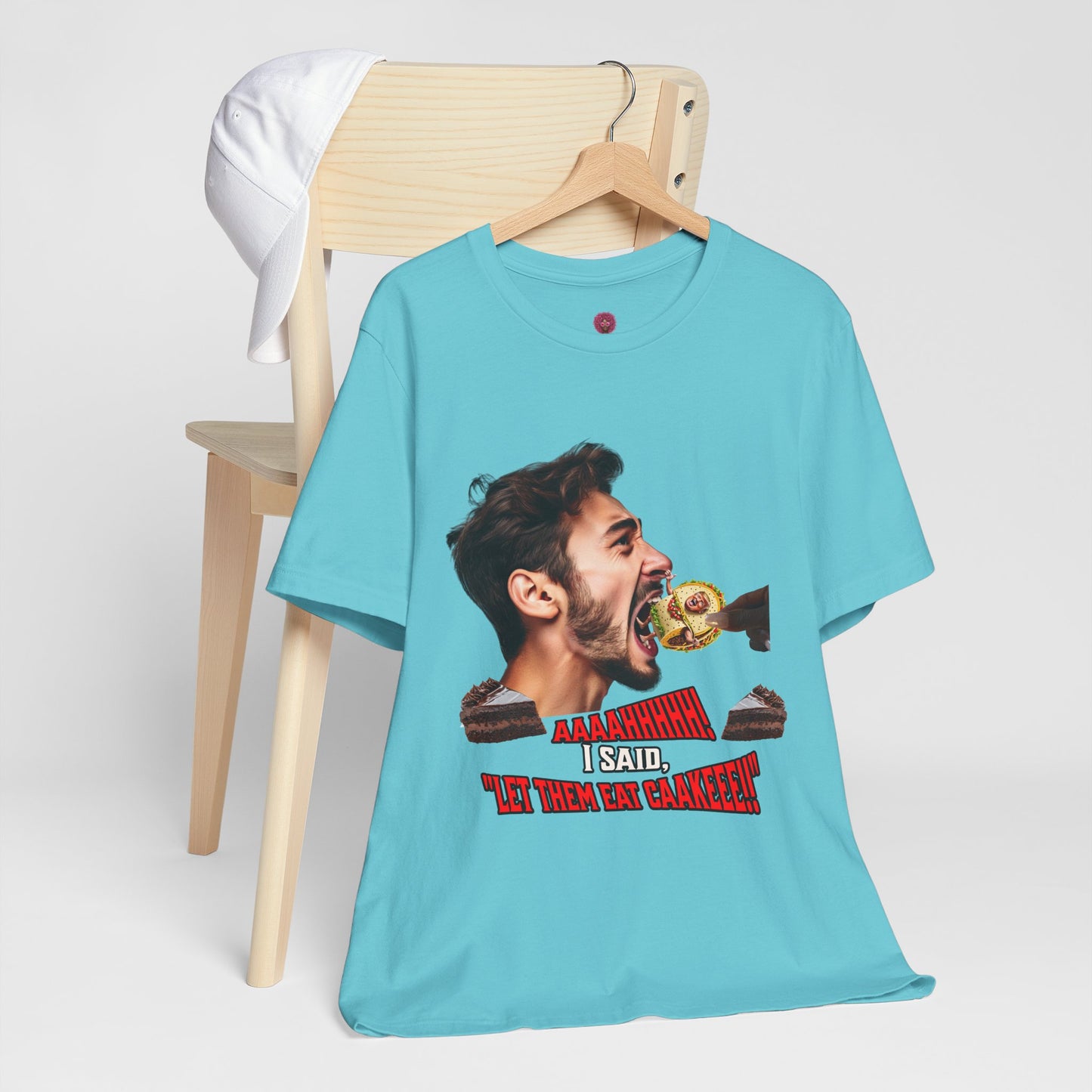 Funny Let Them Eat Cake Tee, Unisex Jersey T-Shirt, Humorous Gift