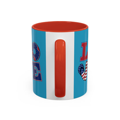 Patriotic Love Coffee Mug | 4th of July Gift, Fun Kitchen Decor, Custom Drinkware for Coffee Lovers, Unique Gift Idea