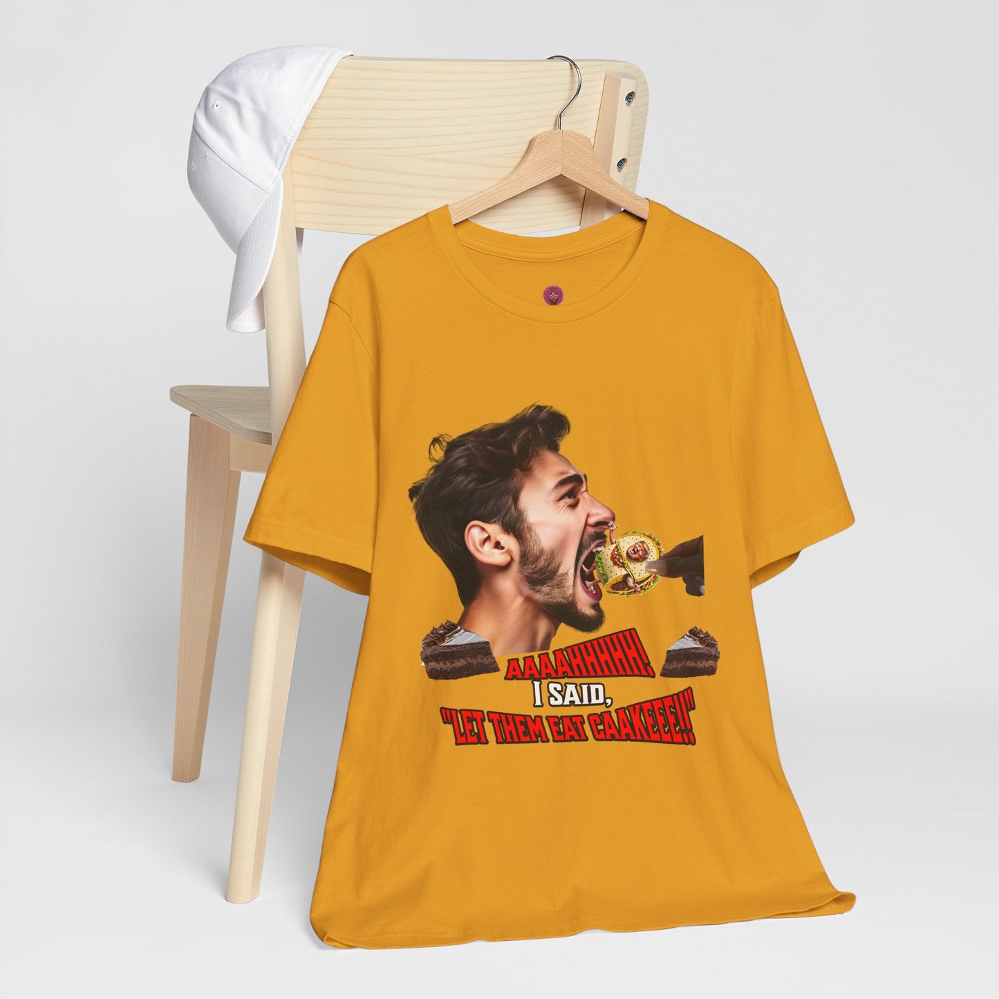 Funny Let Them Eat Cake Tee, Unisex Jersey T-Shirt, Humorous Gift
