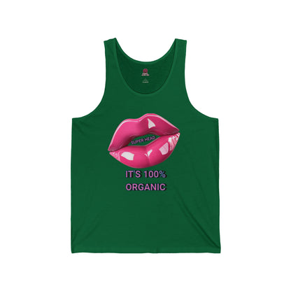 Super Head Gurl It's 100% Organic UnisexTee, Fun Graphic T-Shirt, Stylish Everyday Top