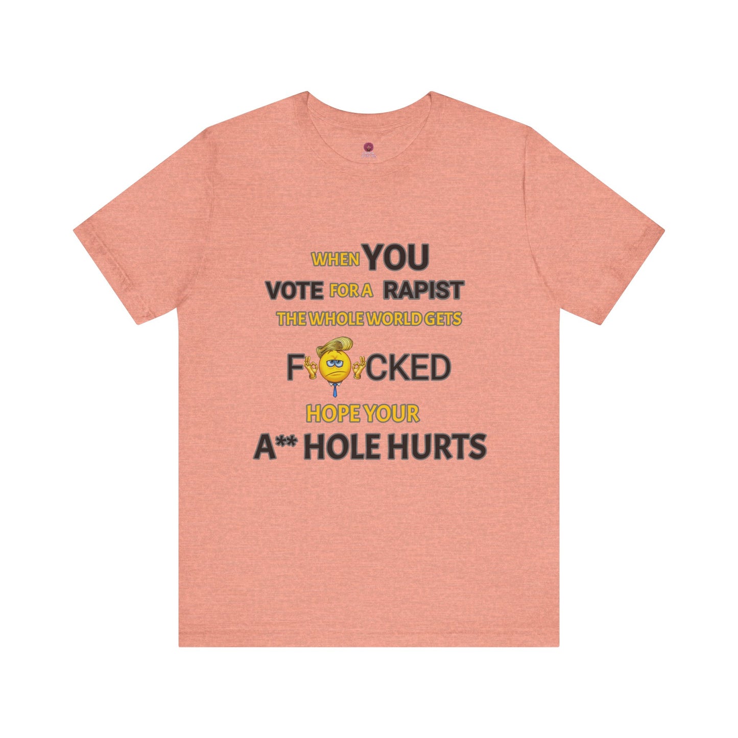 Provocative Humor Unisex Tee - When You Vote For A Rapist