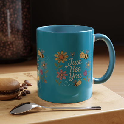 Just Bee You Ceramic Coffee Mug | Inspirational Mug for Tea Lovers, Gift for Friends, Pride Mug