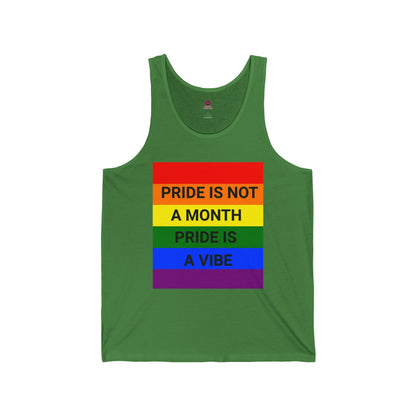 Pride Vibe Unisex Graphic Tank Top, LGBTQ+ Pride Month Apparel, Rainbow Pride Clothing