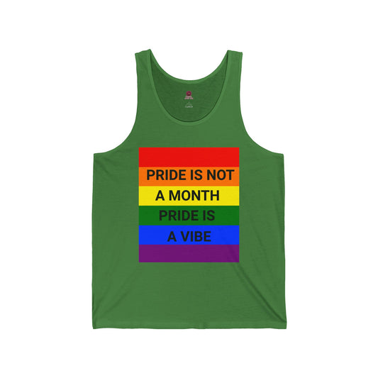 Pride Vibe Unisex Graphic Tank Top, LGBTQ+ Pride Month Apparel, Rainbow Pride Clothing