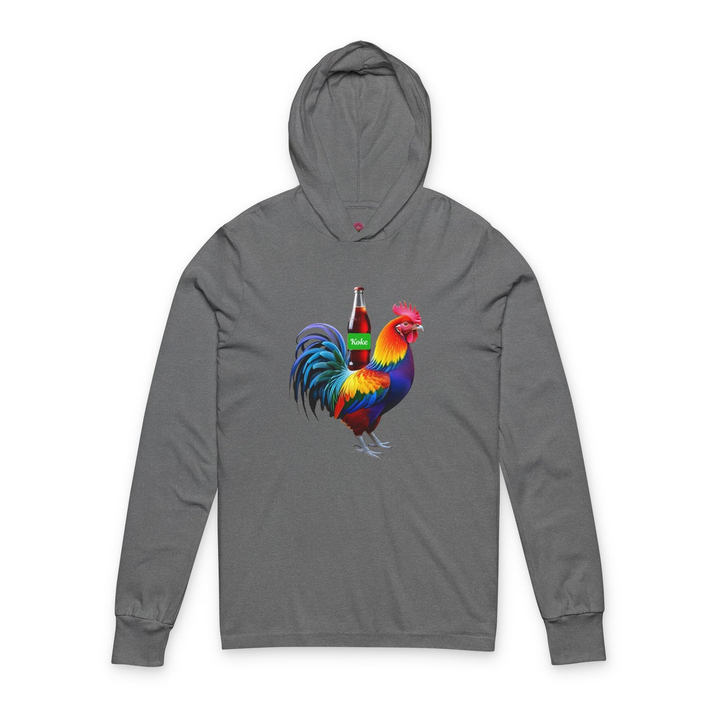 Colorful Koke On The Cock Graphic Unisex Long Sleeve Hooded Tee-Pride
