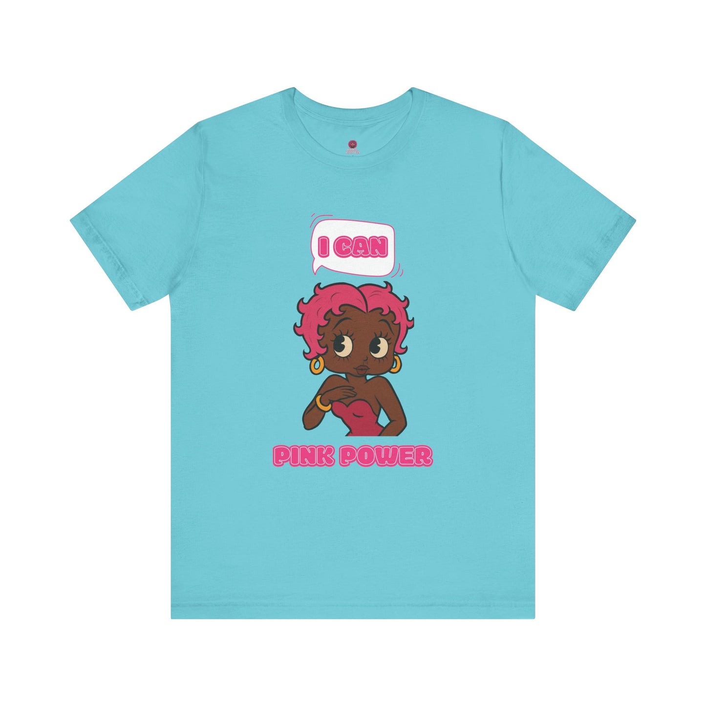 Empowering "I Can" Pink Power Tee, Unisex Graphic T-Shirt, Fun Casual Wear, Summer Fashion, Feminism Apparel