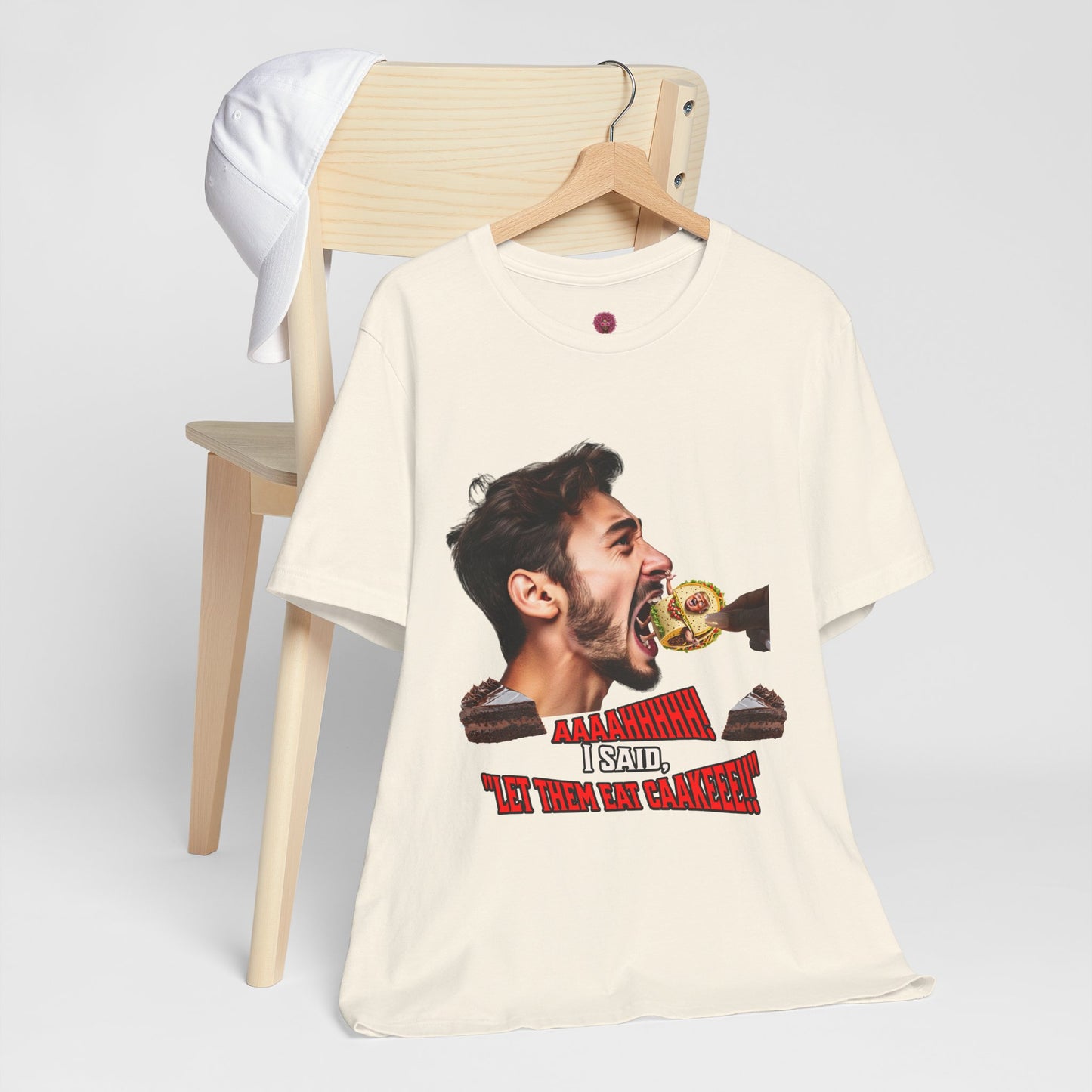 Funny Let Them Eat Cake Tee, Unisex Jersey T-Shirt, Humorous Gift
