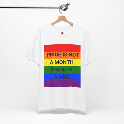 Pride Vibe Unisex Graphic T-Shirt, LGBTQ+ Pride Month Apparel, Rainbow Pride Clothing