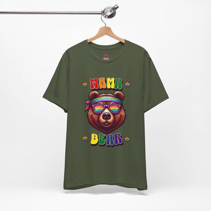 Mama Bear Retro Summer Vibes Pride Tee