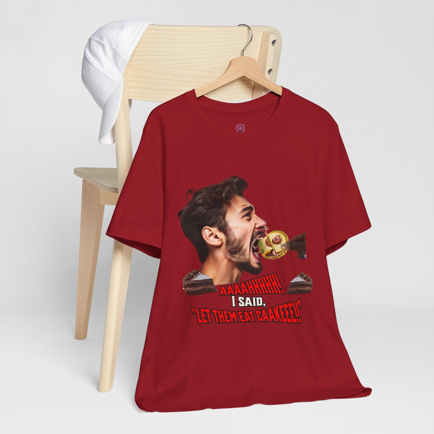 Funny Let Them Eat Cake Tee, Unisex Jersey T-Shirt, Humorous Gift