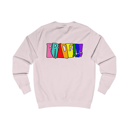 Colorful Front and Back Graphic Pride Unisex Sweatshirt - Why? You Support "a man"" Statement Shirt