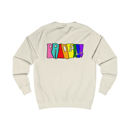 Colorful Front and Back Graphic Pride Unisex Sweatshirt - Why? You Support "a man"" Statement Shirt