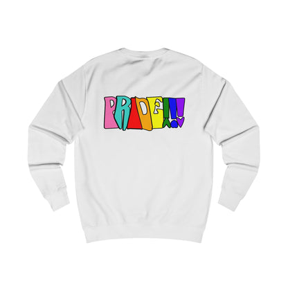Colorful Front and Back Graphic Pride Unisex Sweatshirt - Why? You Support "a man"" Statement Shirt