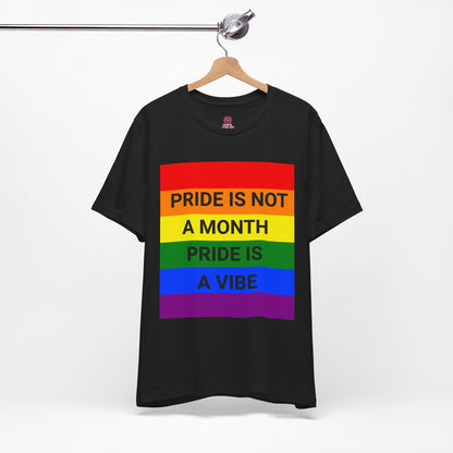 Pride Vibe Unisex Graphic T-Shirt, LGBTQ+ Pride Month Apparel, Rainbow Pride Clothing