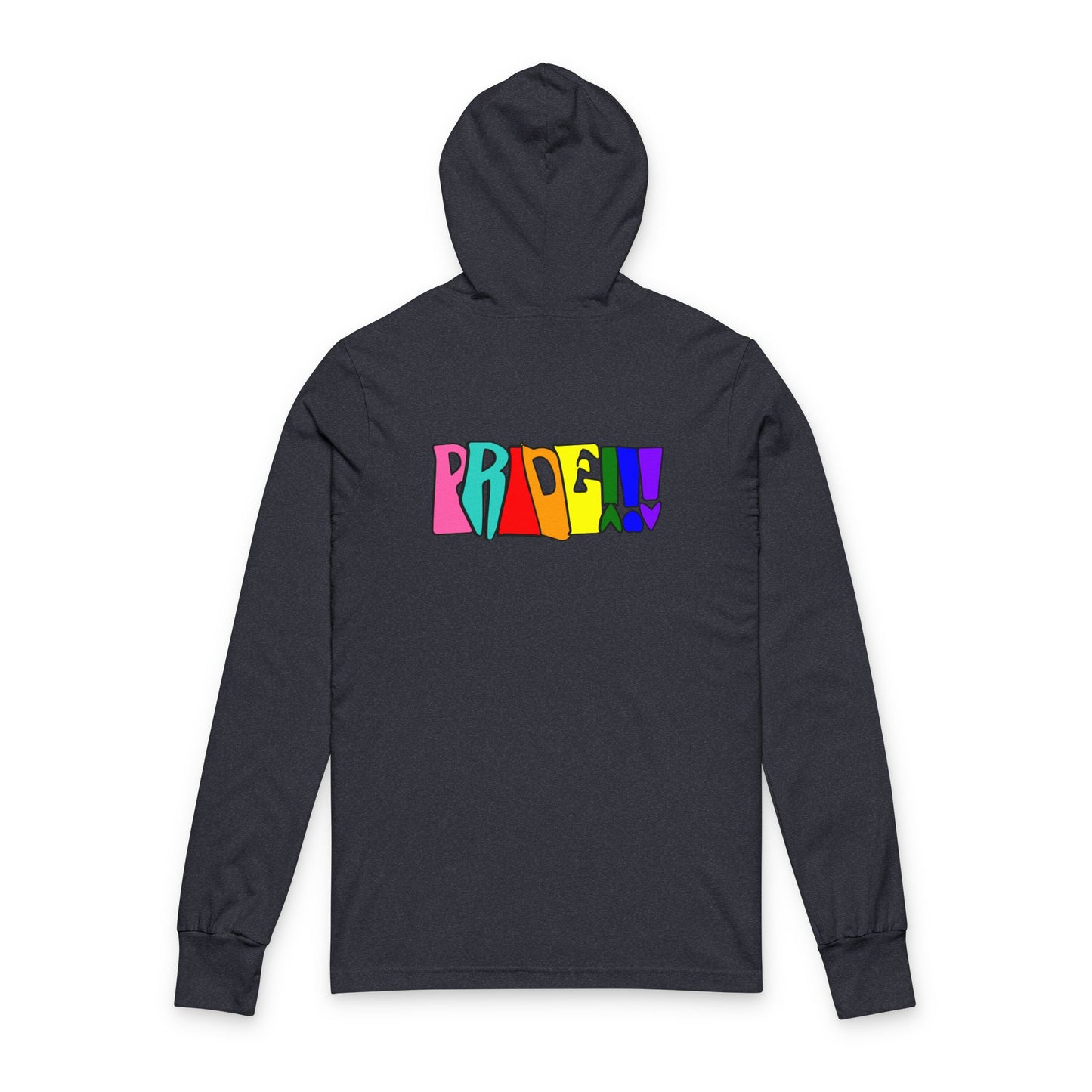 Colorful Front and Back Graphic Pride Unisex Long Sleeve Hooded Tee- Why? You Support "a man"" Statement Shirt