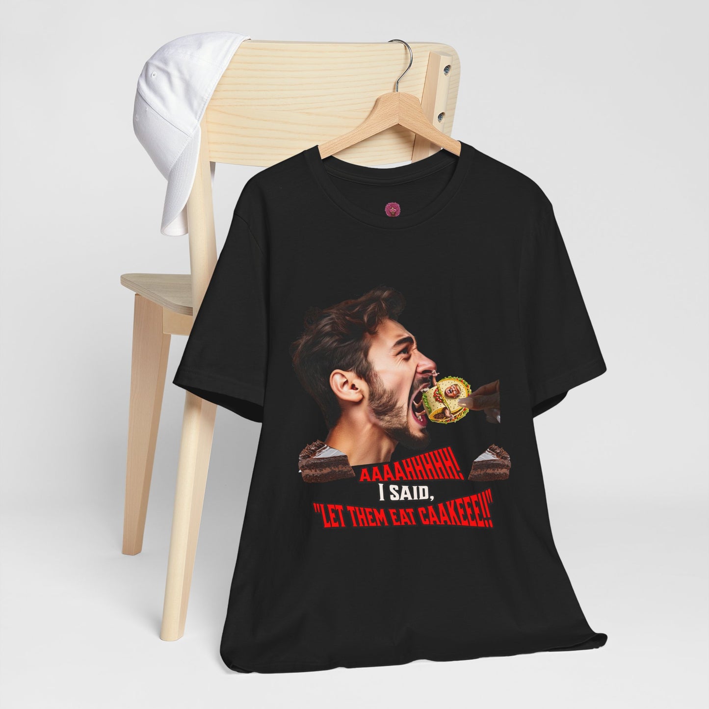 Funny Let Them Eat Cake Tee, Unisex Jersey T-Shirt, Humorous Gift